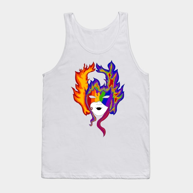 Rainbow fire Tank Top by Orchid's Art